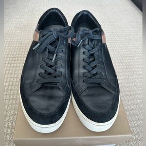 Burberry Black Leather Sneakers for Men